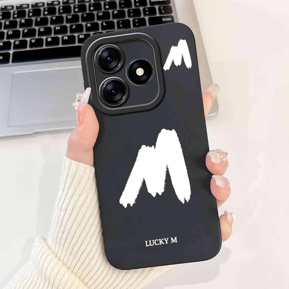 For Realme Note 50 Case RMX3834 Cute A-Z Letters Cover Soft Silicone Casing For Realme Note 50 Note50 Fundas Capa