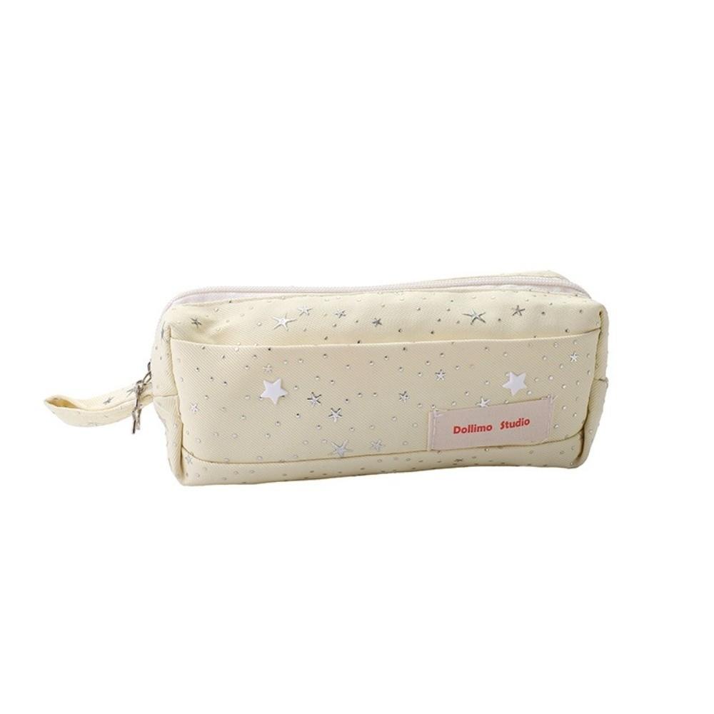 Large Capacity Pencil Case Canvas Stationery Storage Bag Cute Pen Pouch