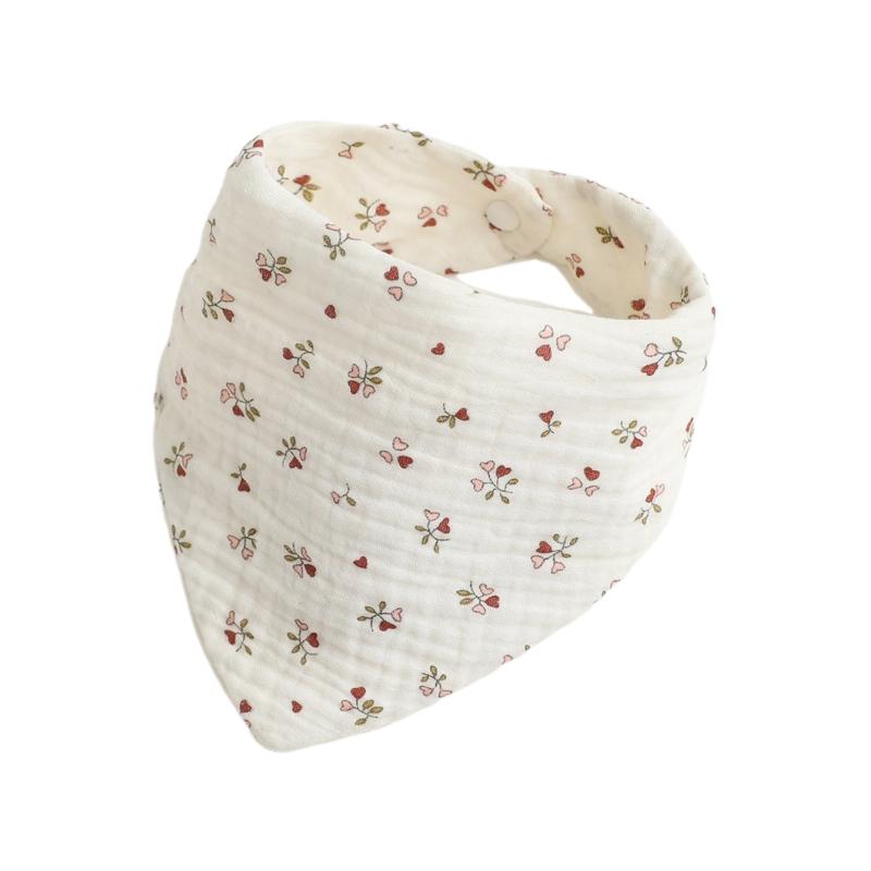 Baby Bibs Bandana Muslin Drooling Bib for Infant 0-1Year Baby Teething Soothe Towel High Absorbent Stylish Floral Bib Dropship