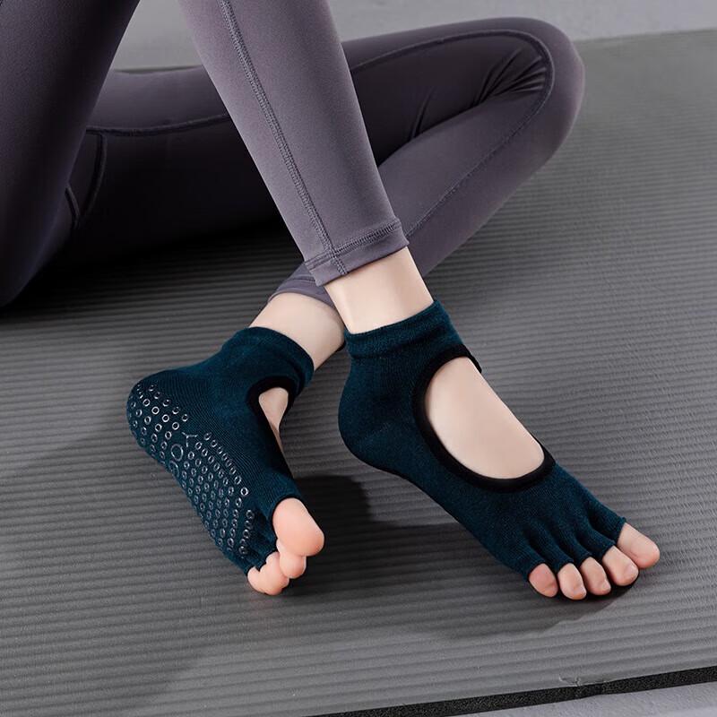 WEZHO Women s Anti-Slip Five-Toe Yoga Socks