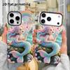 Phone Case: 2D Flat Design Suitable for iPhone 18 17 16 15 14 13 Pro Protective Case, Rainbow Mermaid, Perfect Christmas and Halloween Holiday Gift