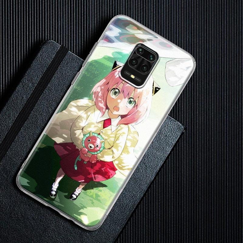 Spy X Family Anya Forger Anime Phone Case For Xiaomi Redmi Note 9s 8 11 7 9 10 Pro 10s 11s 8Pro K40 Clear Cover Cute  Girl Cases