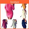 Sexy Herbst- und Winter-Strickkleid Schmal geschnitten und hoher Kragen Zopfmuster-Design