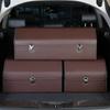NEW Car Trunk Organizer Organizers And Storage Faux Leather Foldable Trunk Multi-Compartment Adjustable Auto Grocery Storage Box
