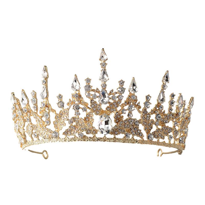 Bridal Jewelry Crown Hair Accessories Retro Palace Style Alloy Rhinestone Wedding Dress Bridal Headwear