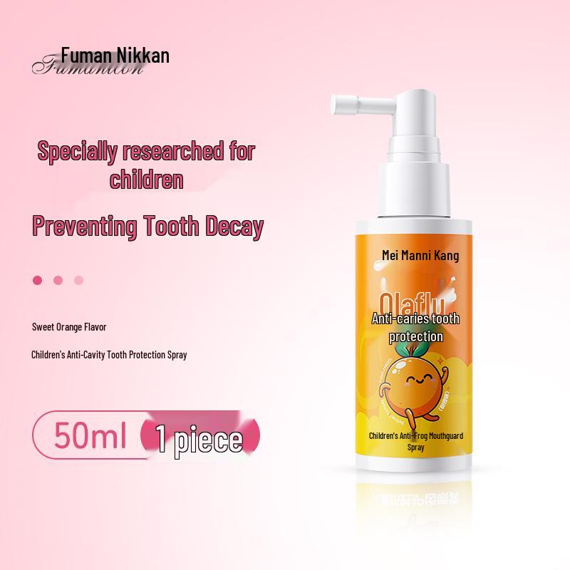 Aurafluor Kids Cavity Protection Spray - Strawberry & Orange Flavor for Fresh, Comfortable Oral Care.