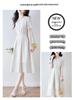 Elegant French-Style Summer Dress: Cinched Waist, Age-Defying Design
