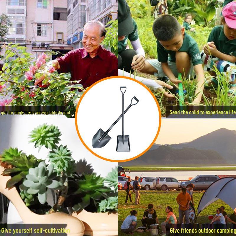 Manganese Steel Iron Shovel for Gardening - Heavy Duty Tool for Planting, Digging, and Outdoor Use
