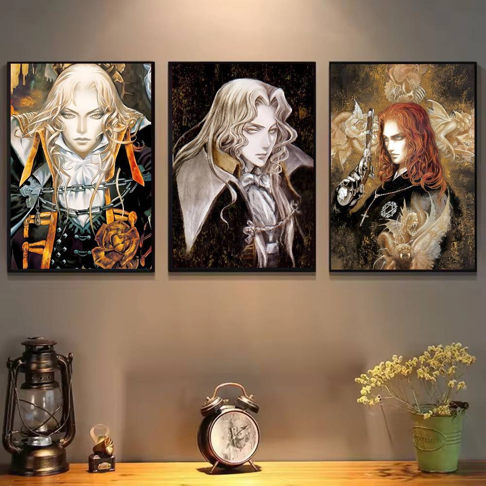 1pc Game C-Castlevania Poster Sticker Print Waterproof Wall Art For Living Room Bedroom Home Decor