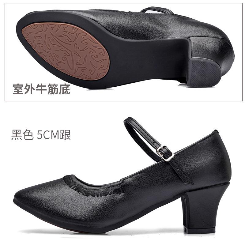 Modern Dance Shoes Women Girls Dancing Shoes Middle Heel  3.5CM 5CM Ballroom Suede Rubber Sole Latin Dance Shoes for Women