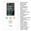 4-in-1 Gas & CO Detector with LCD Display Plug-in Natural Gas Carbon Monoxide Alarm Temperature & Humidity Monitor High Sensitivity Home RV Safety