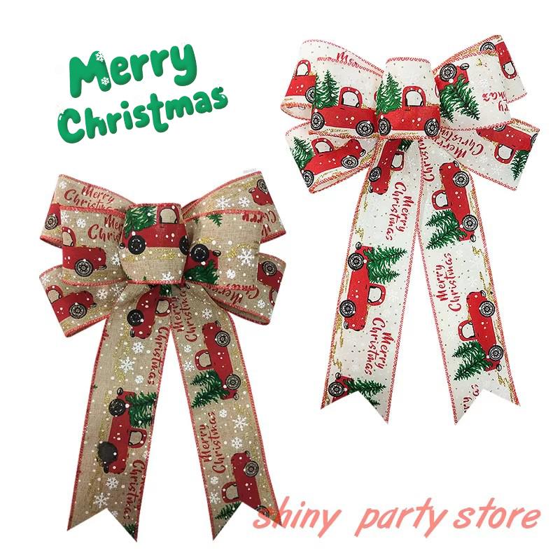 2026 Christmas Ribbon Bow Christmas Tree Decoration Handmade Christmas Ornament New Year's Day Celebration Room Decoration