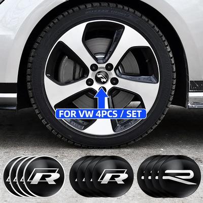2026 Heet Voor VW VOLKSWAGEN 4 stuks 3D 56mm/60mm/65mm Auto Wielnaafdop Stickers Emblemen Accessoires voor Volkswagen VW R