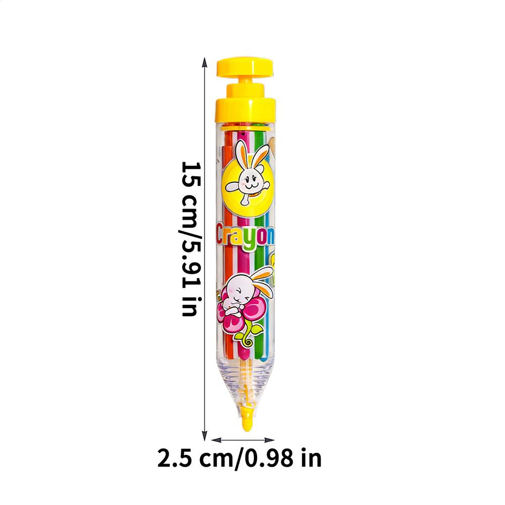 Kids Crayon Safe Gentle Art Drawing Pencil Colorful Rotating Crayons for Kids Graffiti Painting Tools Oil Pastel Colored Pencil