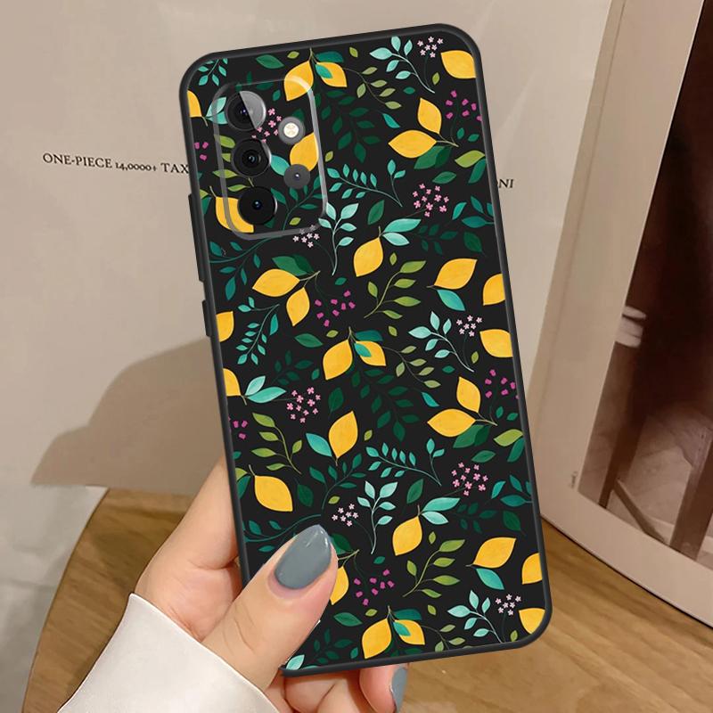 Summer Fruit Lemon Case For Samsung Galaxy A15 A16 A17 A26 A36 A56 A55 A35 A52 A32 A12 A53 A33 A13 A14 A34 A54
