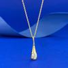 S925 Silver Gold Water Drop Bottle Small Waist Set 5.0 White Zirconium Necklace