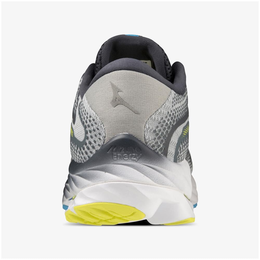 Mizuno Wave Rider 27 Running Thick Gray X White X 2E Shoes, Jogging, Marathon, Training, Sports, Lightweight, Resilient, Sole, Men's, Blue, 28.5 Cm,