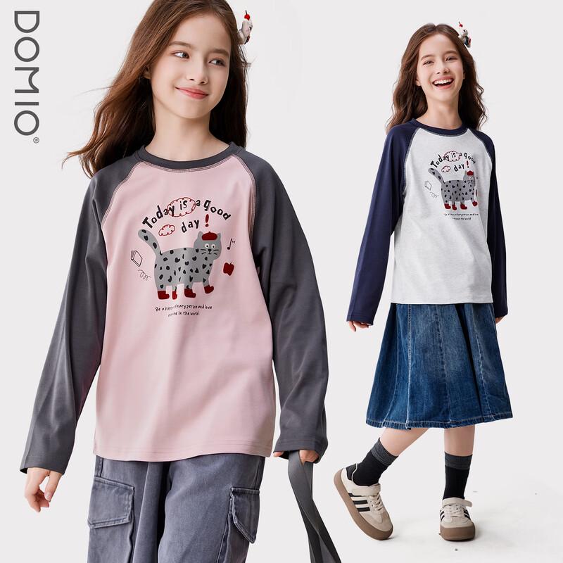 Весенне-осенняя футболка с длинным рукавом для девочек Duomiaowu 160