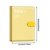 Portable A5 2026 Schedule Book To Do List Planner Reminder Agenda Book Textured PU Daily Planner Office Supplies