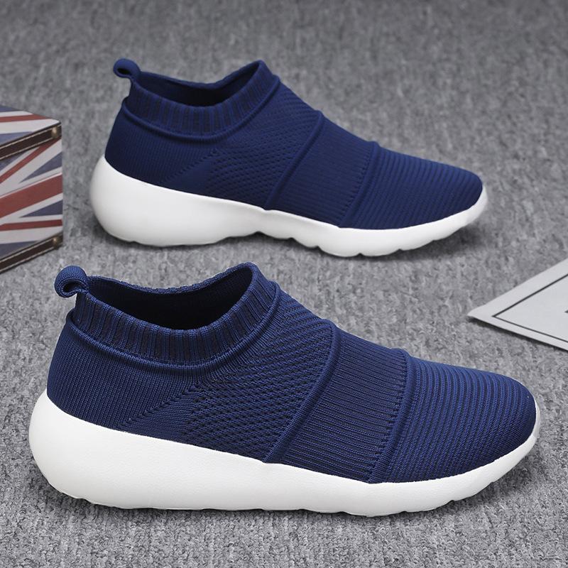 Ultra-light Summer Casual Socks Shoes Men's and Women's Breathable Elastic Lazy Board Shoes Fly-woven Sports Mesh Shoes