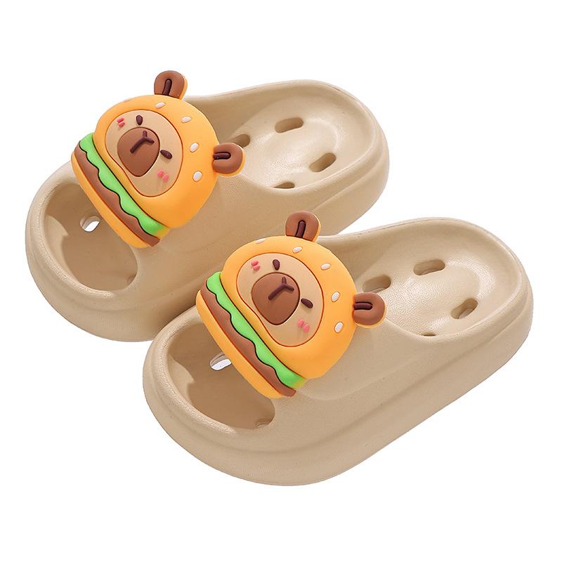 Kapibara Summer Children's Water-Draining Sandals Non-Slip Parent-Child Boys and Girls Bathroom Shower Breathable Kids Sandals
