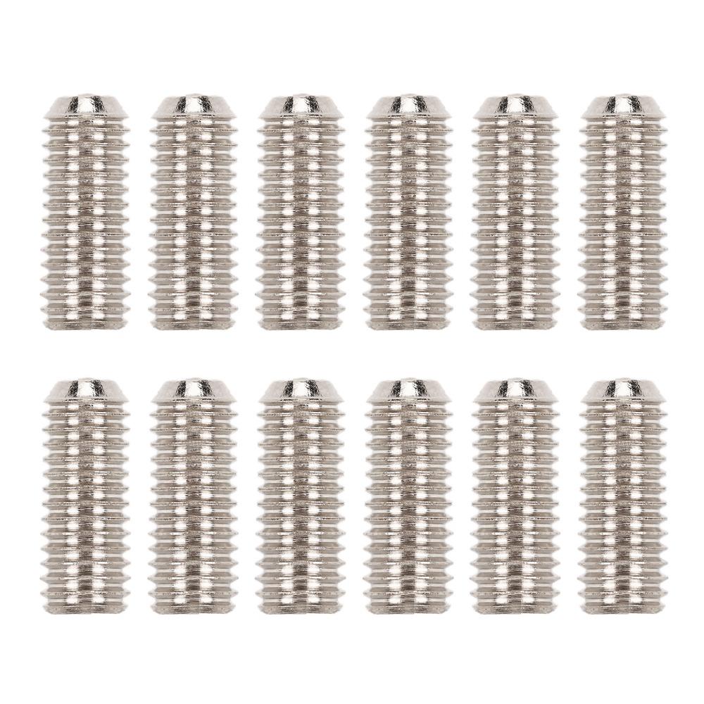12 PZ Viti Sellette Ponte Metallo Argento Kit Ferramenta Ponte Chitarra Per Chitarra Elettrica