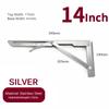 NAIERDI 2PCS 8-20inch Stainless Steel Folding Angle Bracket White Black Iron Triangle Wall Mount Bracket For Shelf Bench Table