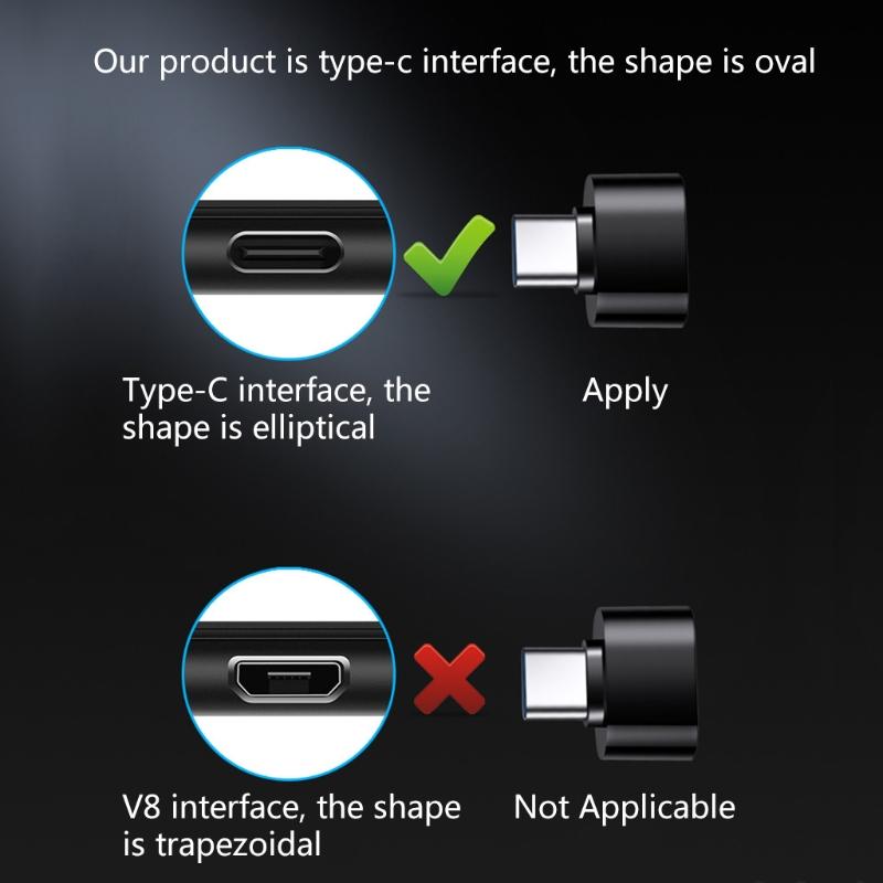 1 Pair TypeC to USB Adapter  Interface Conversion  Data Transmission Charging Conversion for Mobile Phones and Tablets