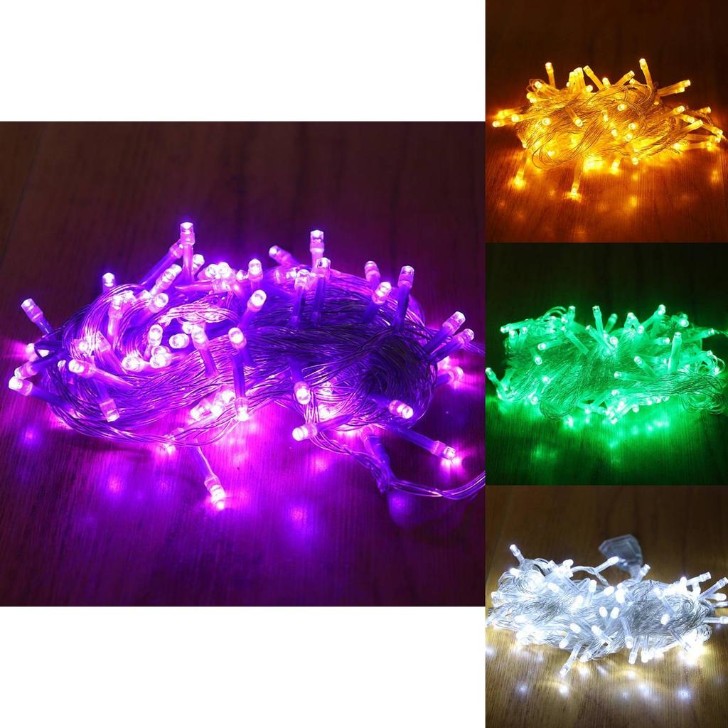 LED-Lichterketten für den Außenbereich für Weihnachten, Camping mit einstellbarer Helligkeit und Kunststoffschale