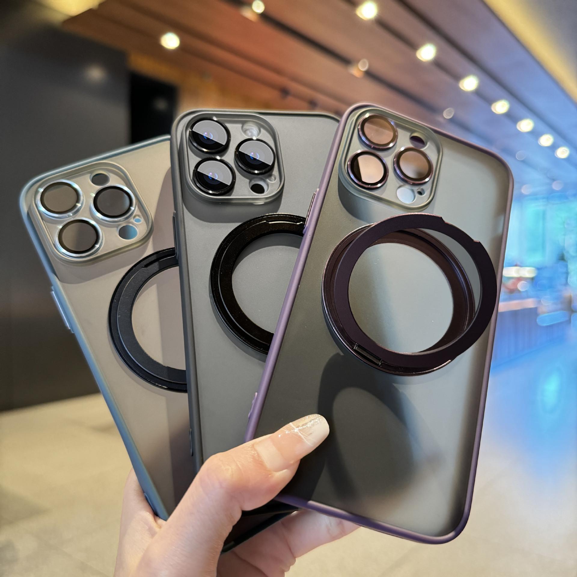 

Подходит для чехла для телефона 15Promax, вращающийся на 360 градусов кронштейн Magsafe, чехол с магнитной присоской, универсальный защитный чехол против падения