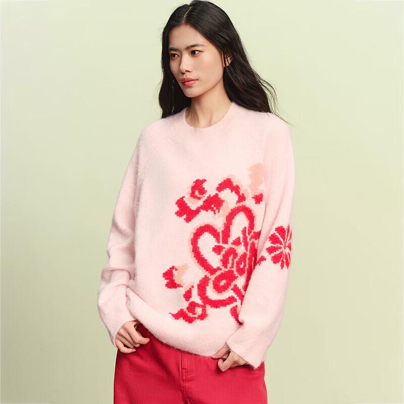 GAP Women's Logo Round Neck Knit Sweater