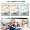 13.5 Inchs Ceiling Fan with Light White Small Ceiling Fan for Toilet/Kitchen DC Motor Fan