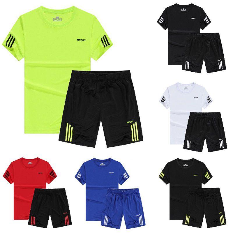 Stylish Quick-drying Men Women Sports Suit With Breathable T-shirt And Shorts Set