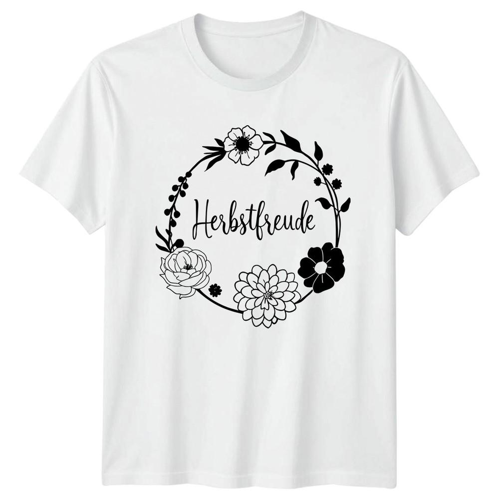 Herbstfreude Unisexs TShirt Autumn Fall Floral Birthday Gift For Her S