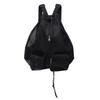 Swim Bag Oxford Cloth Mesh Drawstring Backpack Portable Beach Backpack for Cycling Swimming Surfing Black