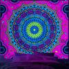 Vibrant Mandala Boho Tapestry Wall Hanging Decoration Psychedelic Ethnic Bohemian Print For Living Room Bedroom Festival Decor