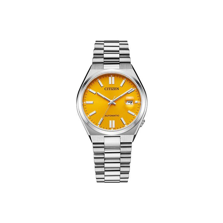 Citizen Me Series Waterproof Calendar Display Mechanical Movement Stainless Steel Watch Orange Dial Men watches NJ0150-81Z Regular Watch Box,Orange Watch Dial NJ0150-81Z