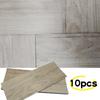 10pcs 51x15cm Self-Adhesive Wood Grain Floor Wallpaper Waterproof Wall Sticker Bedroom Living Room Toilet Kitchen Home Decor