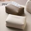 Sturdy Leather Paper Box PU Tissue Box, Multi-Purpose Desktop Organizer, Durable Dining Room Dispenser Compact Foldable Napkin Dispenser, for Desk And