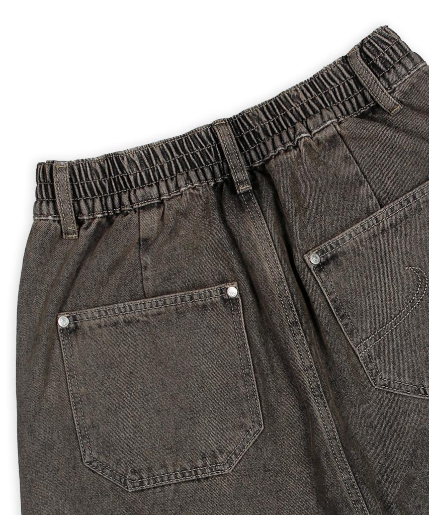 XTONZ Xp284 Boro Patchwork Bermuda Denim Pants (Brown)