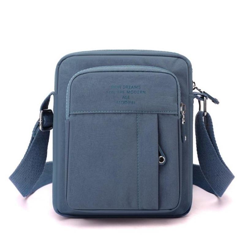 Mini-Nylon-Umhängetasche für Damen, mehrschichtige Reißverschluss-Handyhülle für den Alltag & Reisen