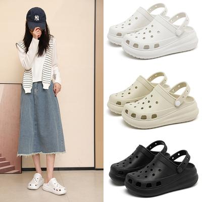 Puff Hole Schoenen Dames Nieuw Nieuw Platform All-Matching Buitenkleding Strandpantoffels
