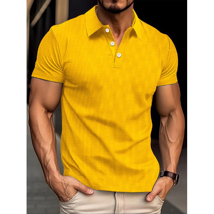Letní nové rychleschnoucí polokošile s klopou a kapsou na knoflík pro pánské sportovní polokošile Fitness a ležérní Slim Fit denní pracovní košile