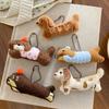 Fashionable Dachshund Plush Keychain Lovely Puppy Stuffed Keyring Accessory for Bag Decoration and Special Gifts