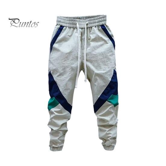 

Мужские брюки-карго на шнурке с эластичной резинкой на талии, соответствующие цвету, свободные лоскутные карманы с ремешками на щиколотке, повседневная повседневная одежда, длинные брюки 36 абрикосовый