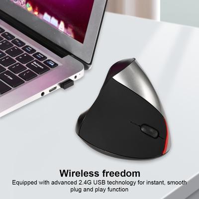 2.4G Vertical Ergonomic Mouse Rechargeable Vertical Mouse 2400 DPI Laptops Computer PC Mice for Laptop Laptop PC MacBook Windows