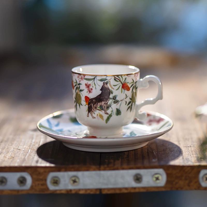 Italian Espresso Cup, Small Coffee Cup, Extra Strong Espresso, Single Product Ceramic, Small Capacity, Small Size, Mini Cup and Plate, Compact