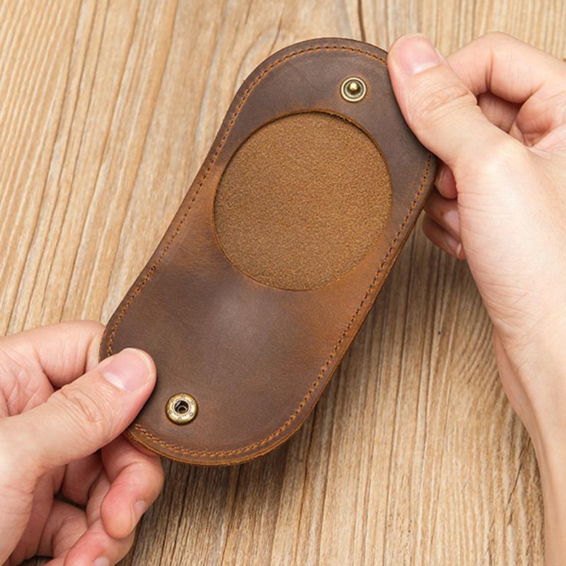 Women'S Small Genuine Leather Coin Wallet Children Mini Purses Hasp Money Clip Clutch Hobo Bags Men Gift Pouch New Manual Craft
