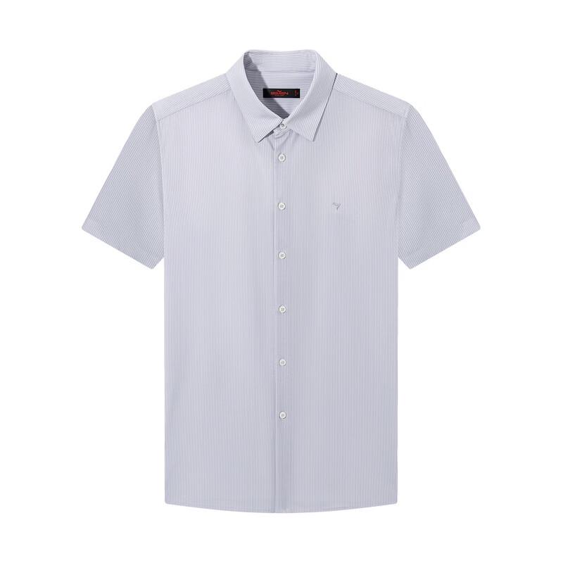 SEVEN Men's Silk Blend Striped Short Sleeve Knit Shirt