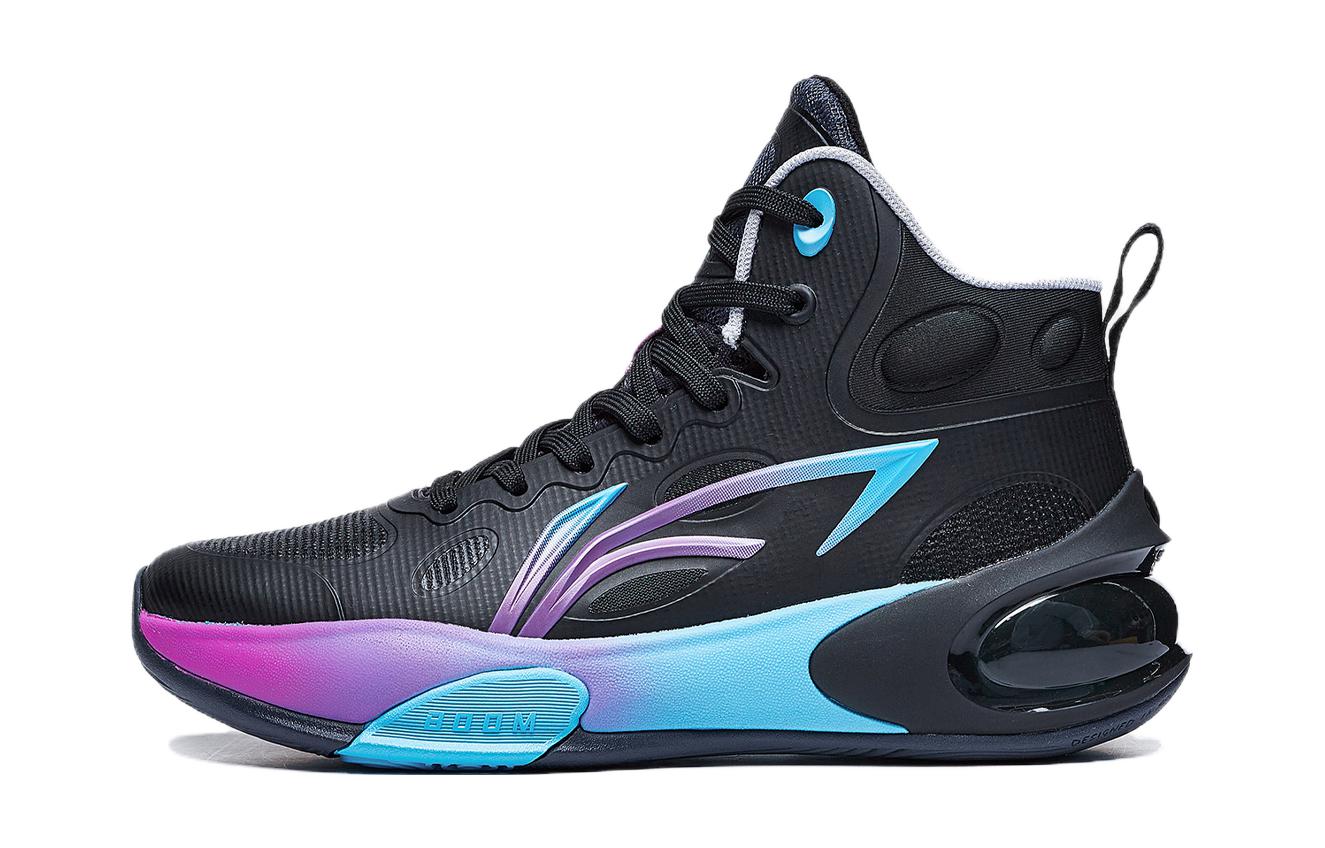 Li Ning YOUNG Yushuai 17 YOUNG Cushioning Mid top Children s Basketball Shoes Black YKBT068-5 37